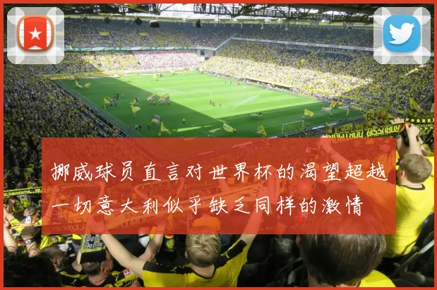 挪威球员直言对世界杯的渴望超越一切意大利似乎缺乏同样的激情